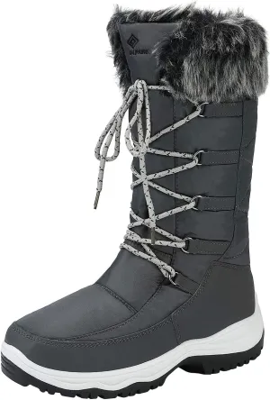 DREAM PAIRS Women's Warm Faux Fur Lined Mid-Calf Winter Snow Boots