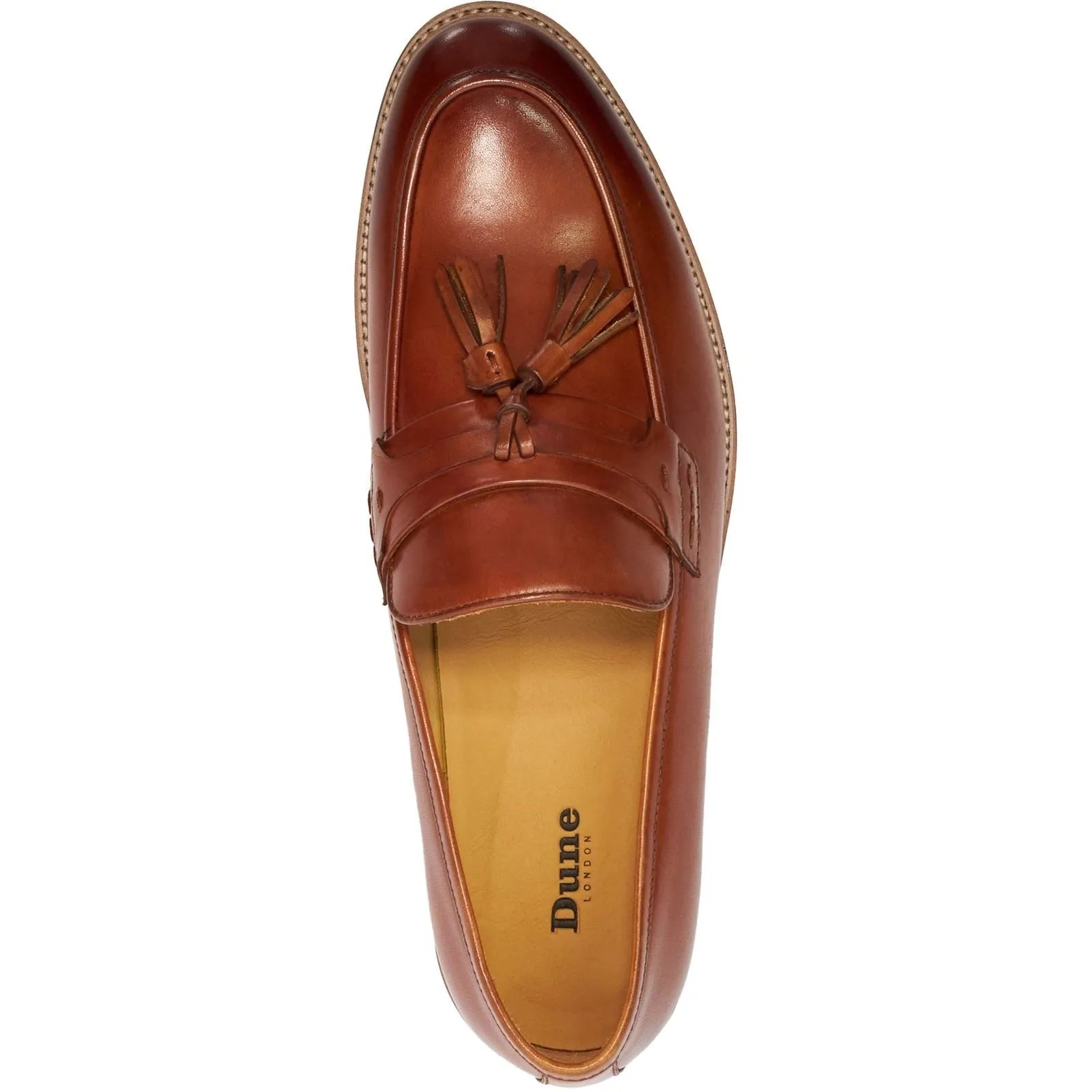 Dune Simley Leather Men's Tan Loafers