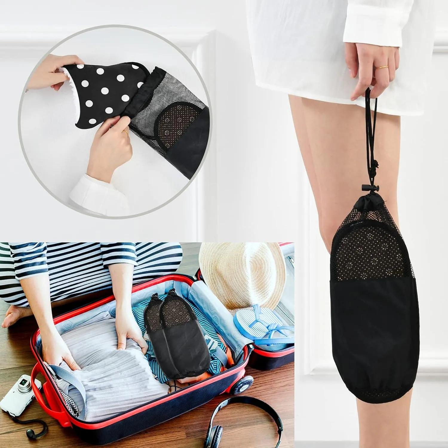 Dussdil Home House Slippers Travel Slipper Soft Memory Foam Slipper Non Slip for Women Men Hotel Bedroom Shoes Slippers