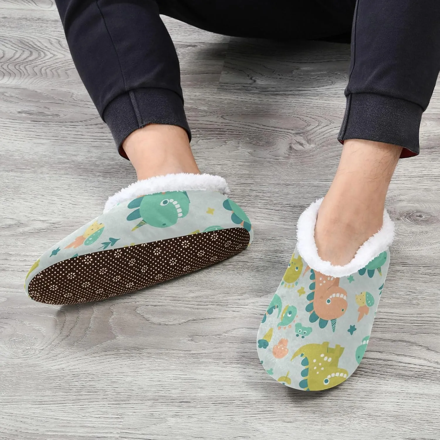 Dussdil Home Winter Slippers Spa Travel House Slipper Soft Memory Foam Slipper Non Slip for Hotel Bedroom Shoes Slippers