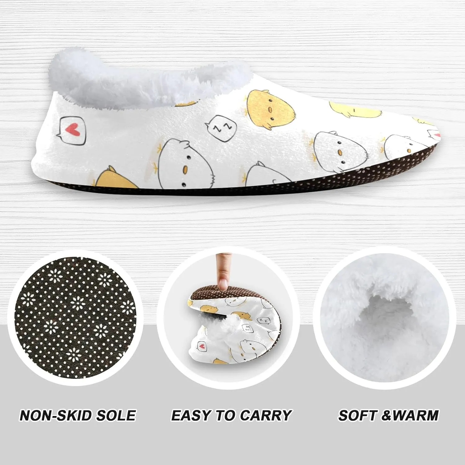 Dussdil Kid's Boy's Girl's Winter Slippers Spa Travel House Slipper Shoes Warm Soft Memory Foam Slipper Non Slip for Guest Home Living Room Bedroom Slippers