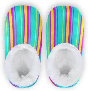 Dussdil Rose Red Neon Blue Yellow Straight Line Home Winter Slippers Spa Travel House Slipper Soft Memory Foam Slipper Non Slip for Women Men Hotel Bedroom Shoes Slippers M