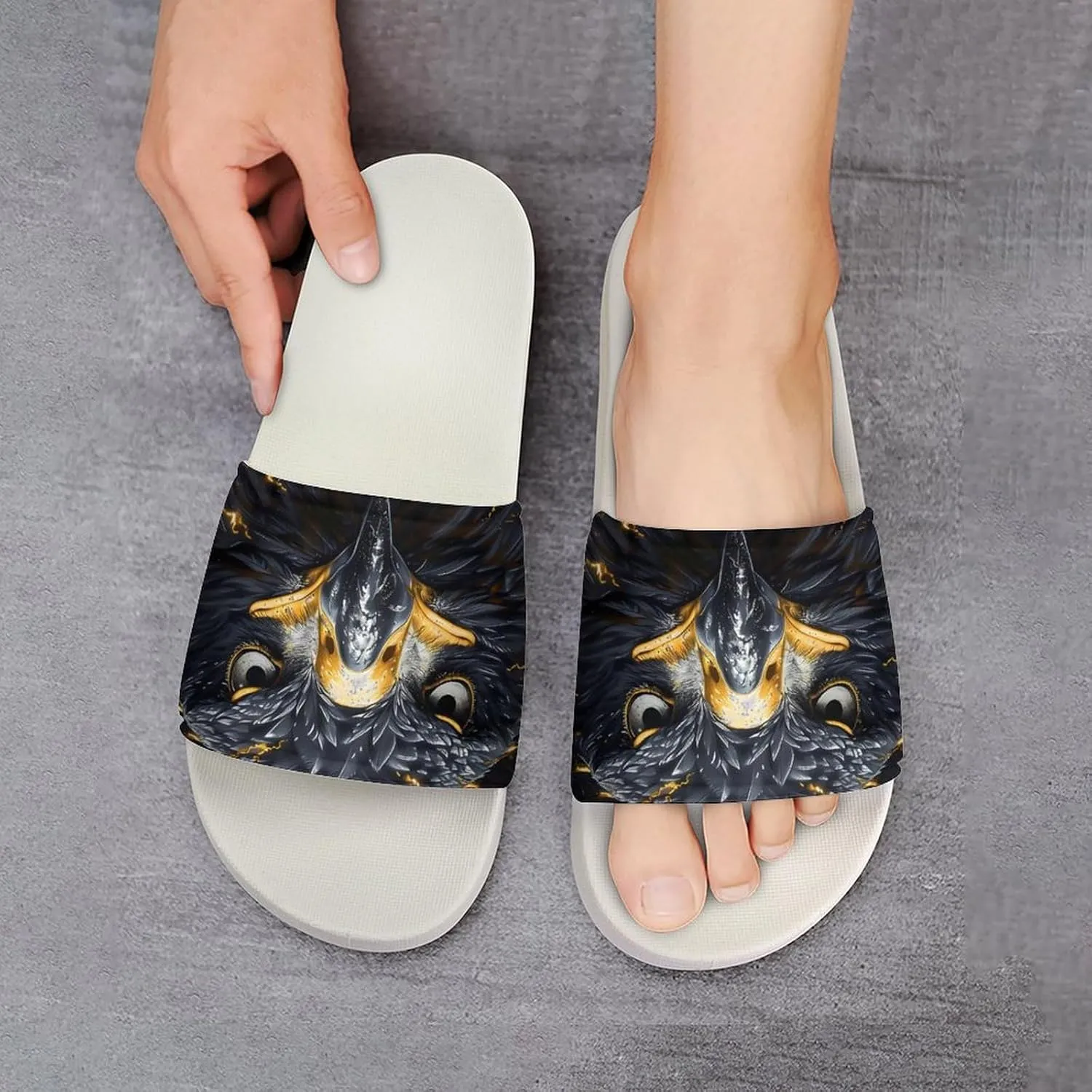 Eagle Thunder Home Slipper PVC Shower Slipper Non-Slip Open Toe Slipper Soft Sole Pool Sandals for Men Women