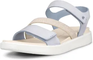 ECCO Women's Flowt 2 Band Sandal, Dusty Blue Nubuck, 11-11.5