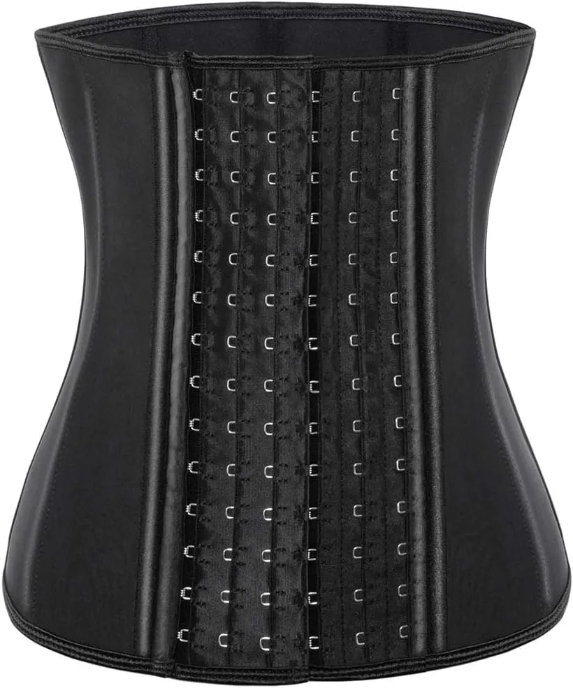 ECOWALSON Waist Trainer for Women Corset Cincher Body Shaper Girdle Trimmer with Steel Bones Extender