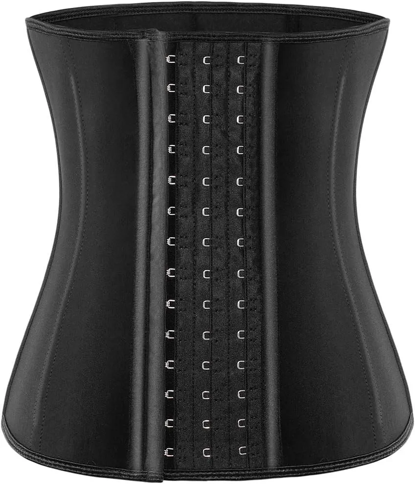 ECOWALSON Waist Trainer for Women Corset Cincher Body Shaper Girdle Trimmer with Steel Bones Extender