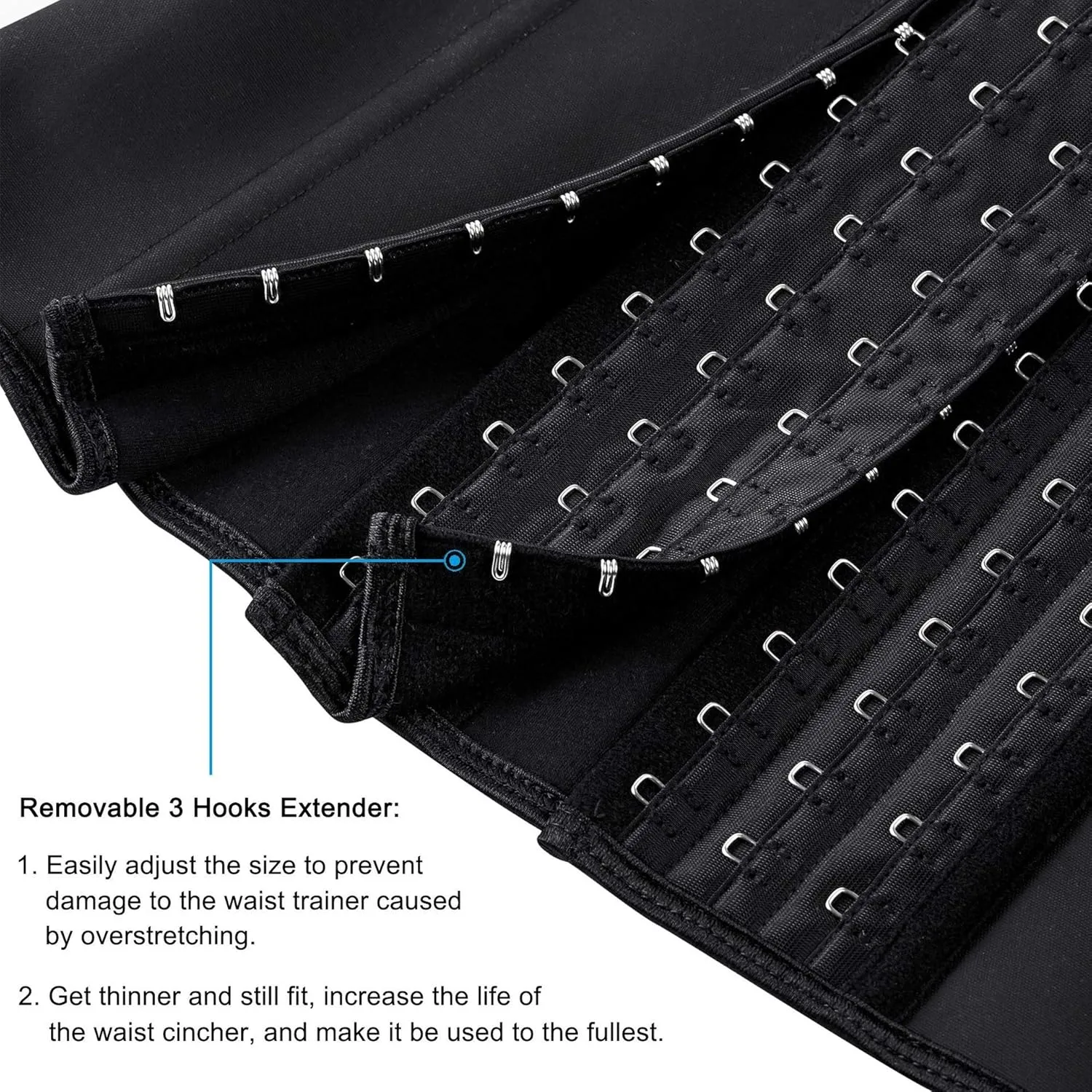 ECOWALSON Waist Trainer for Women Corset Cincher Body Shaper Girdle Trimmer with Steel Bones Extender