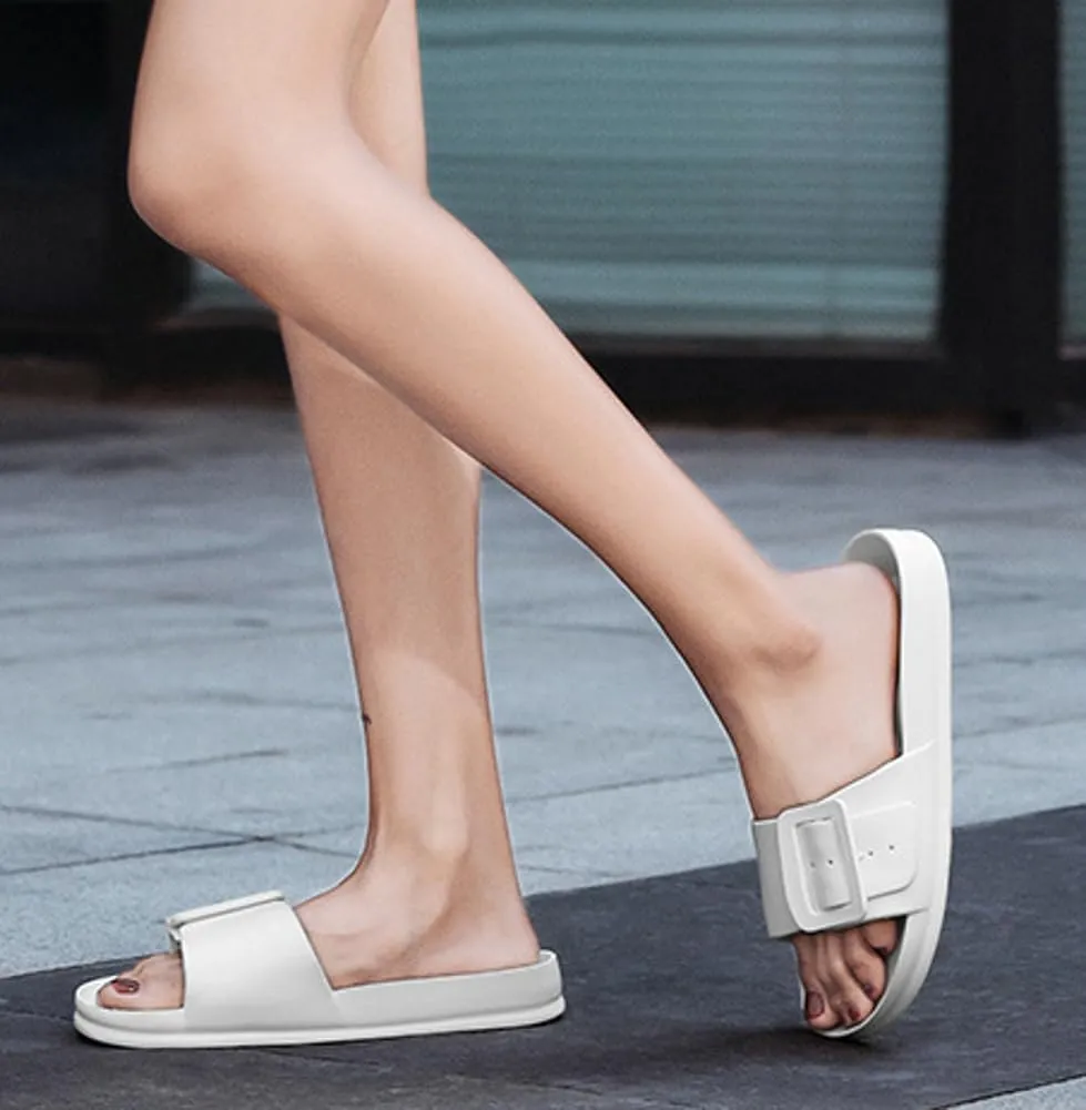 Epsion Women's Comfort Sandal Adjustable Buckle Flat Slipper Outdoor Slides with Arch Support Summer Beach Home Casual Sandles