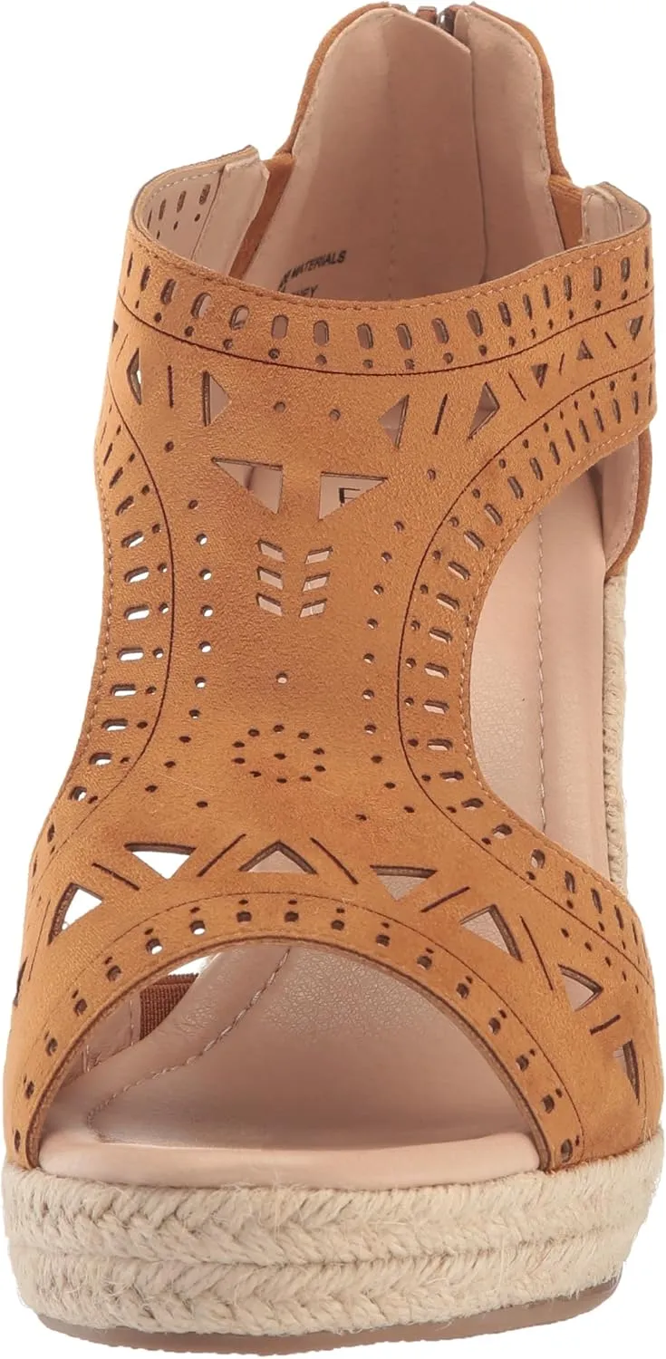 EVANS Women's Sandal Wedge Honey