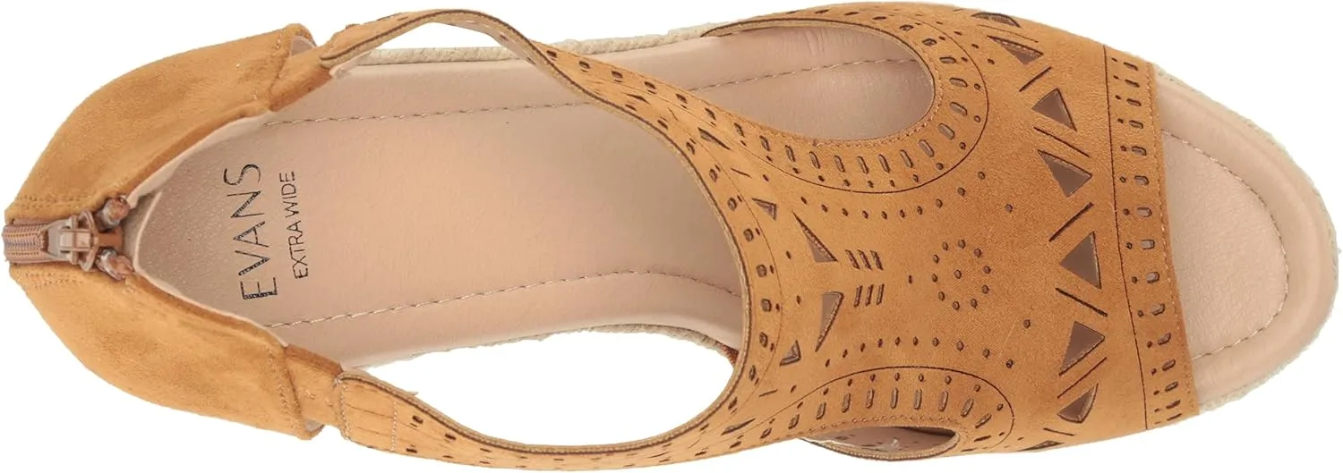 EVANS Women's Sandal Wedge Honey