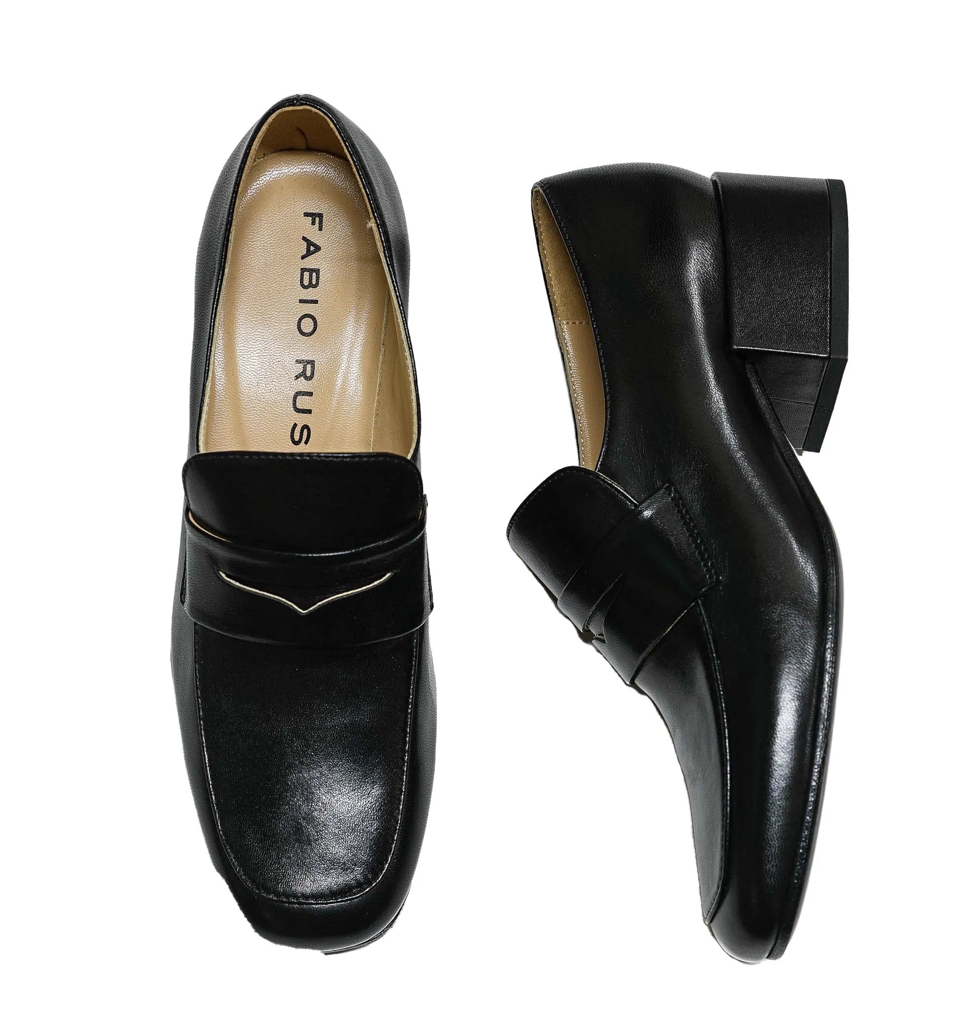 Fabio Rusconi Women’s Black Leather Loafer I1701