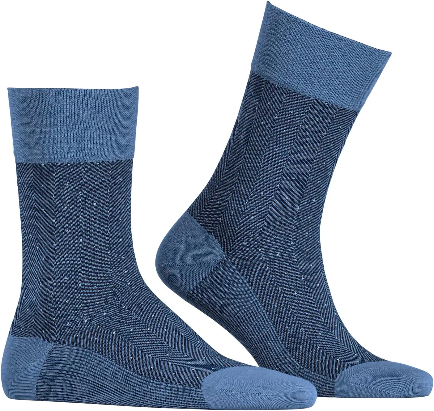 FALKE Men's Sensitive Herringbone Socks, Wide Top, Skin-Friendly, Great for Diabetics, Breathable Warm, Merino Wool