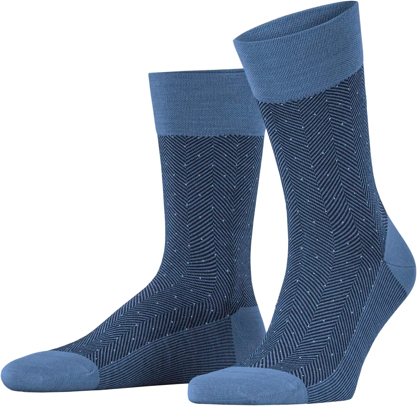 FALKE Men's Sensitive Herringbone Socks, Wide Top, Skin-Friendly, Great for Diabetics, Breathable Warm, Merino Wool