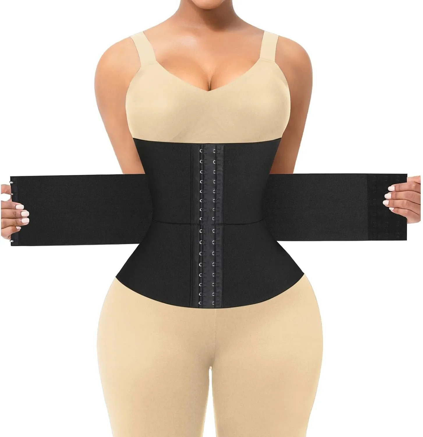 FeelinGirl Waist Trainer for Women Lower Belly Fat Underbust Latex Segmented Corset Sport Girdle Hourglass Body Shaper