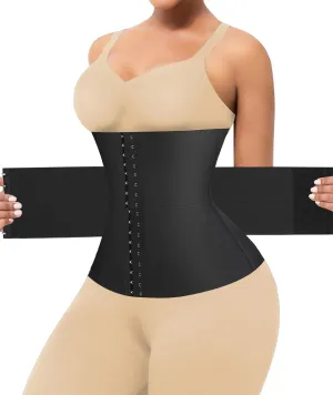FeelinGirl Waist Trainer for Women Lower Belly Fat Underbust Latex Segmented Corset Sport Girdle Hourglass Body Shaper