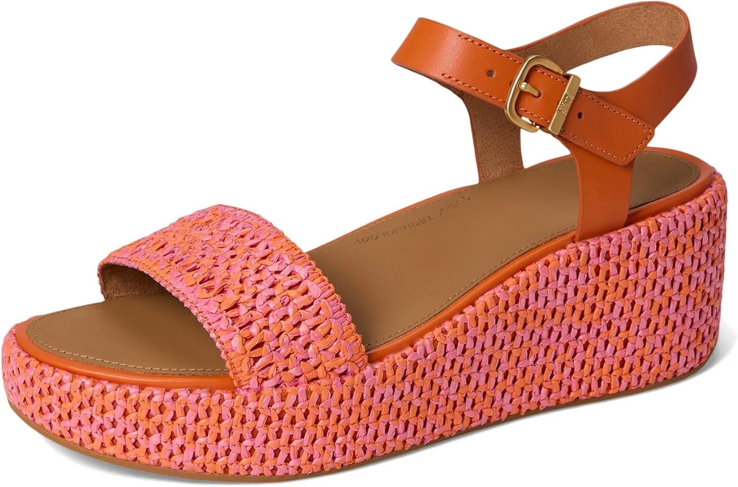 FitFlop Women's Platfforms Woven Wedge Ankle-Strap Sandals