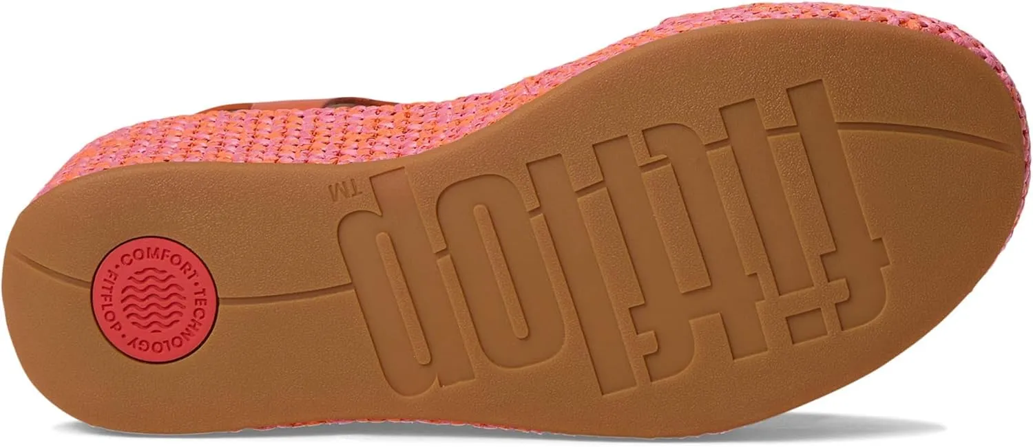 FitFlop Women's Platfforms Woven Wedge Ankle-Strap Sandals