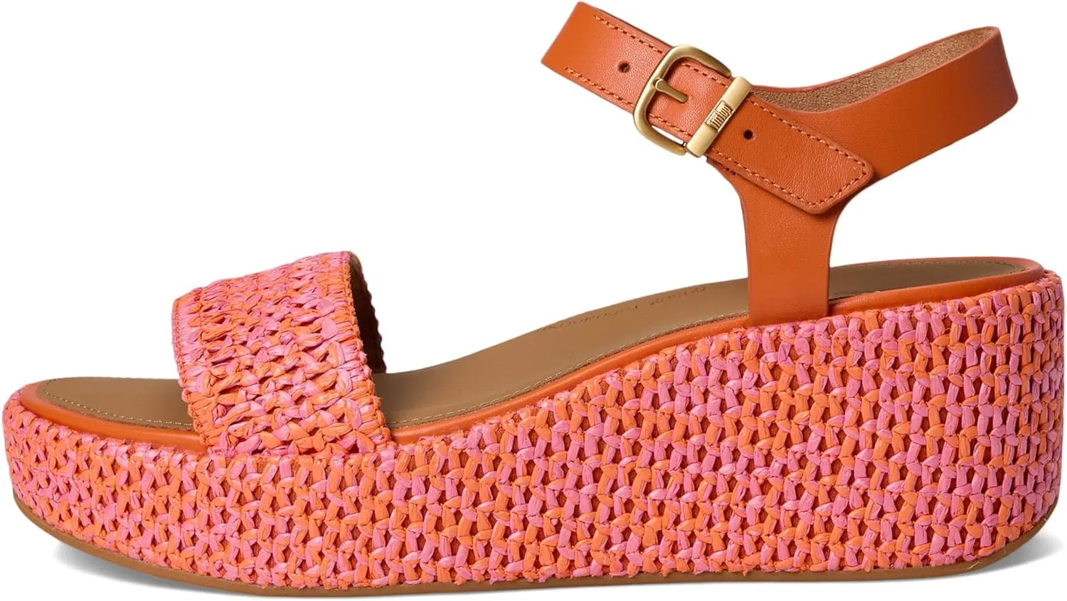 FitFlop Women's Platfforms Woven Wedge Ankle-Strap Sandals