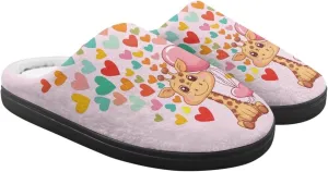 Flannel Slippers for Kids, Closed Toe Fluffy Slippers for Winter, Comfy Soft Home Slippers for Walking