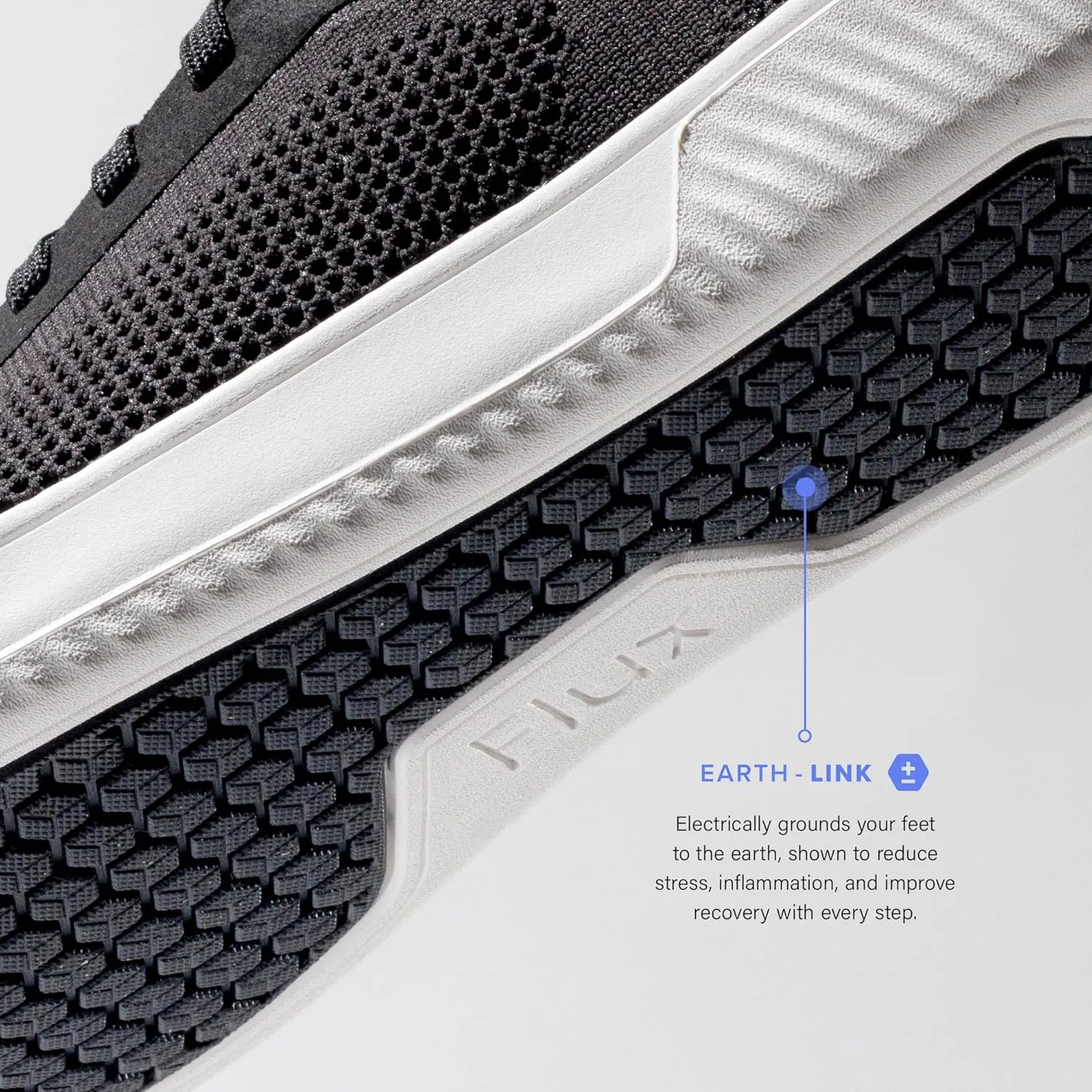FLUX FOOTWEAR Adapt Knit Trainer – Wide Toe Box Shoe with Earth-Link Grounding, Zero-Drop Sole, Breathable Knit Upper & Machine Washable – Perfect for Daily Wear & Light Training