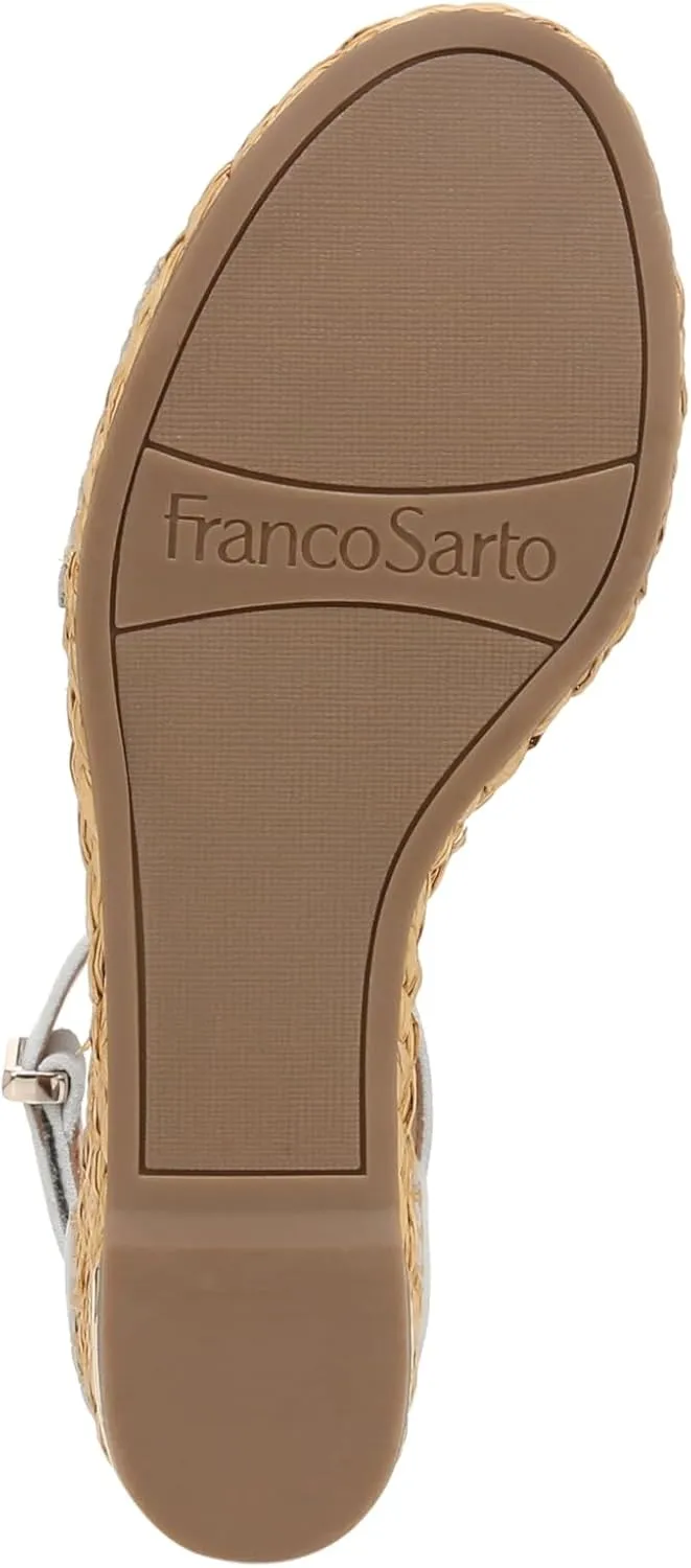 Franco Sarto Women's Clemens Raffia Espadrille Wedge Sandals
