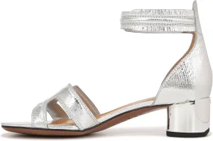 Franco Sarto Women's Nora Ankle Strap Low Block Heel Sandal Heeled