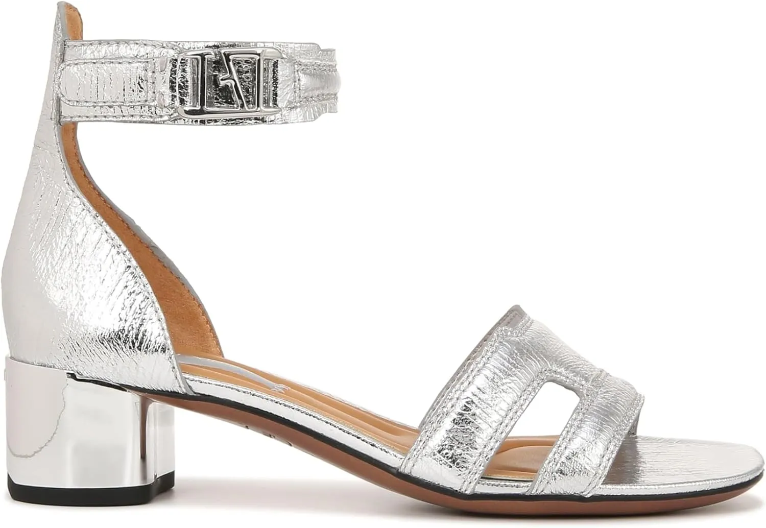 Franco Sarto Women's Nora Ankle Strap Low Block Heel Sandal Heeled