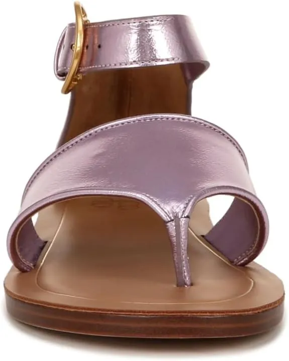 Franco Sarto Women's Ruth Ankle Strap Thong Flat Sandal