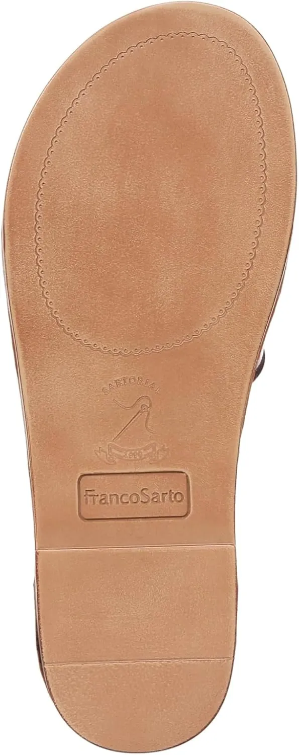 Franco Sarto Women's Ruth Ankle Strap Thong Flat Sandal