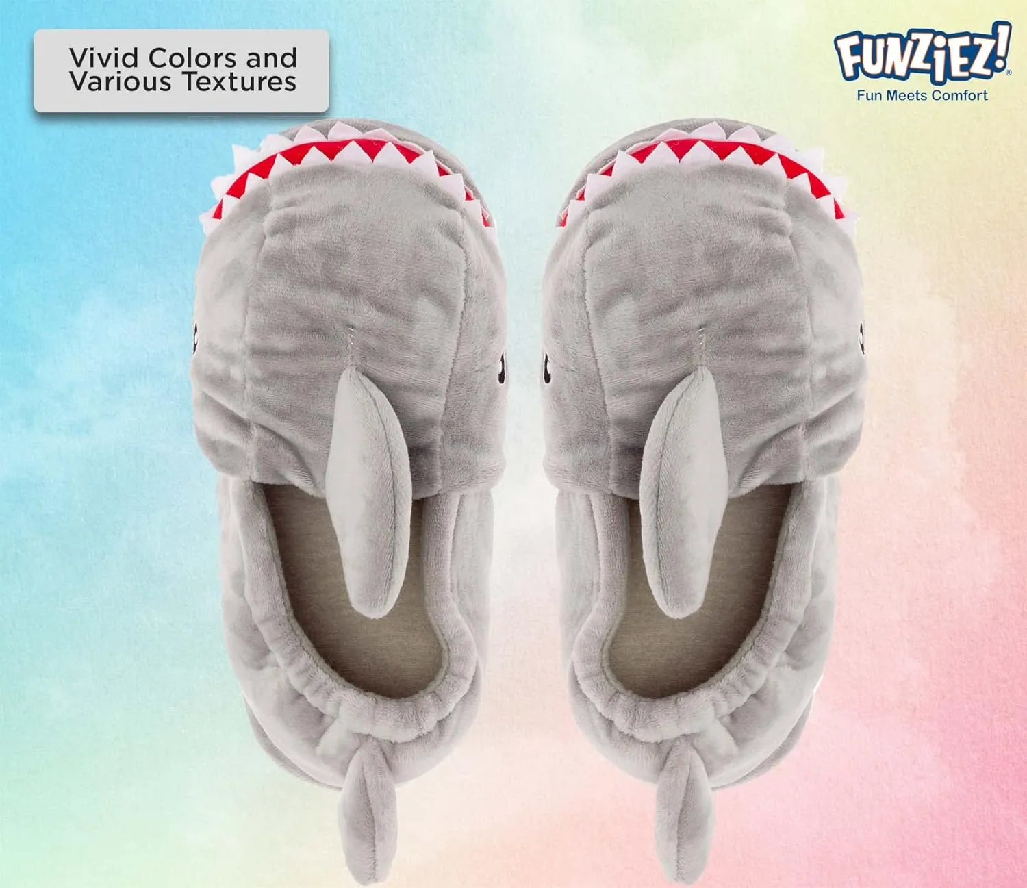 Funziez! Fuzzy Animal Slippers for Women & Men, House Shoes, Teddy Bear, Cow, Cute, Great Mother's Day Gift for Mom, Wife, Daughter