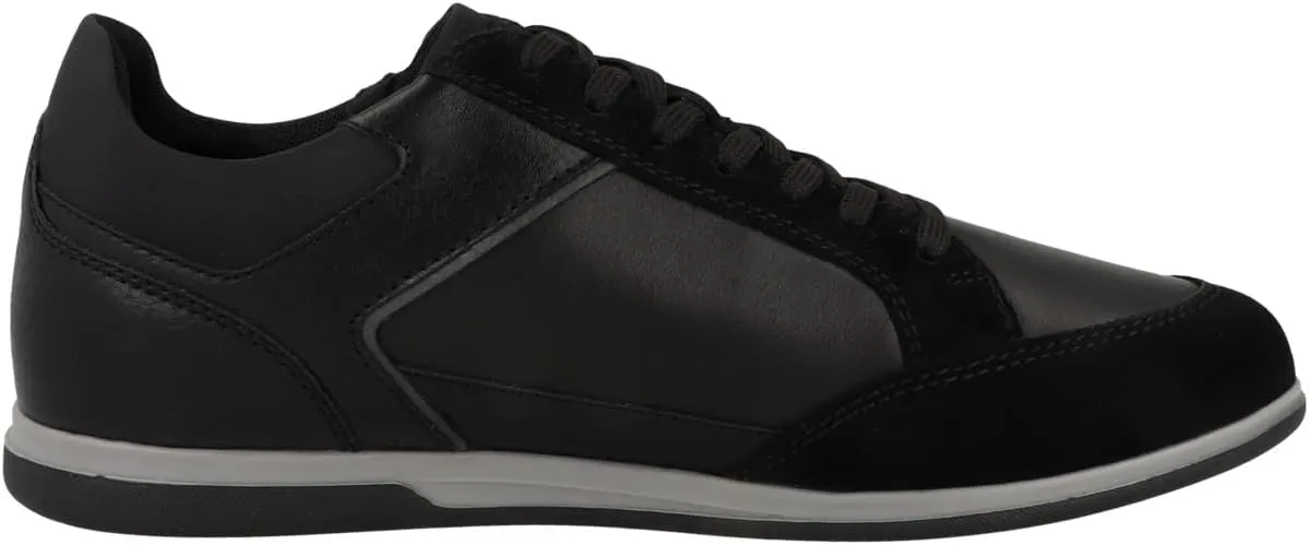 Geox Men's Suede and Waxed Leather Low Top Trainer