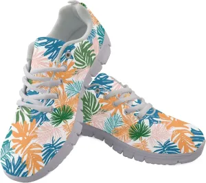 Girls Sports Trainer Running Shoes Womens Causal Travel Running Sneaker Walking Low Heel Lace up Breathable Flexible
