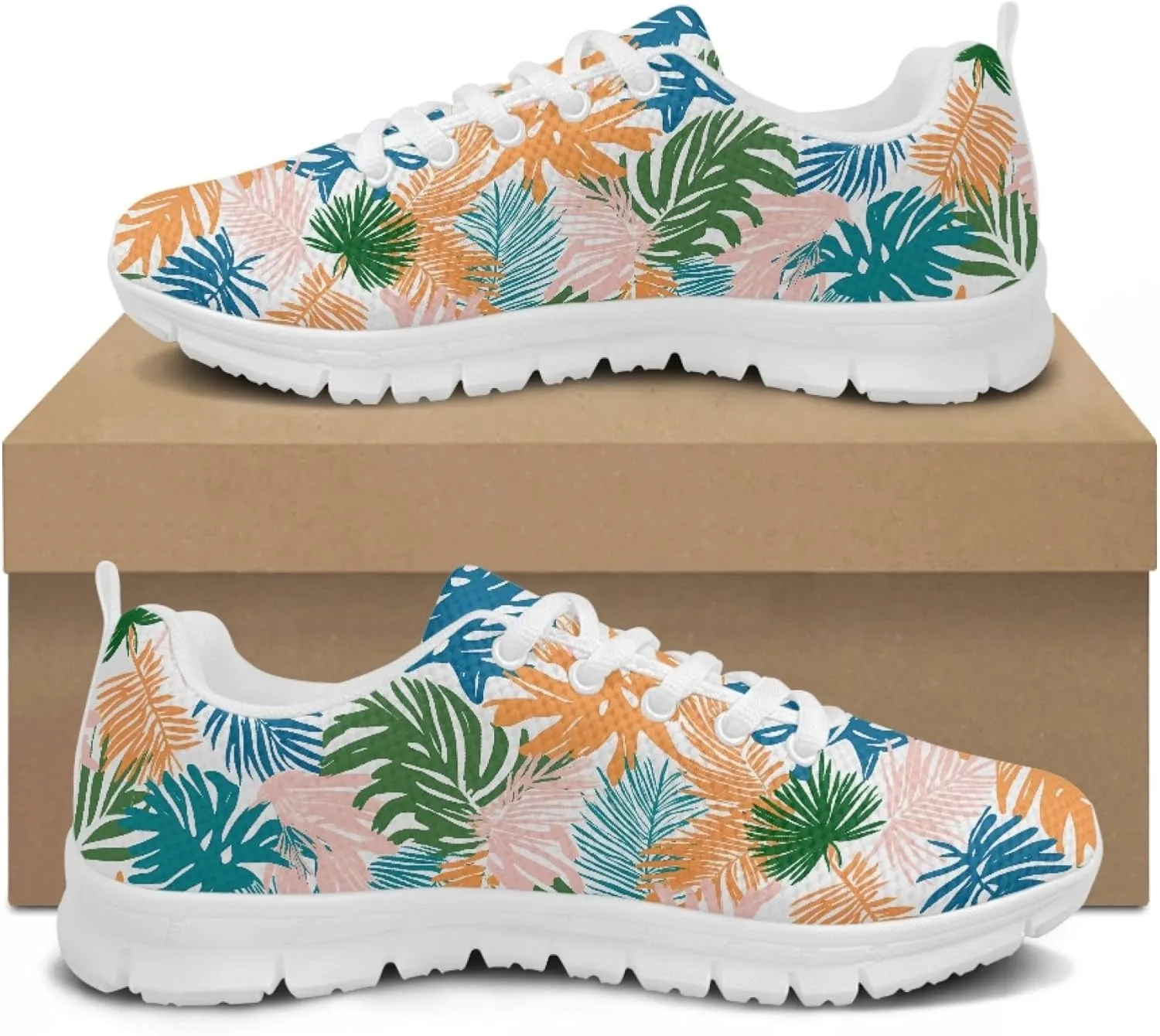 Girls Sports Trainer Running Shoes Womens Causal Travel Running Sneaker Walking Low Heel Lace up Breathable Flexible