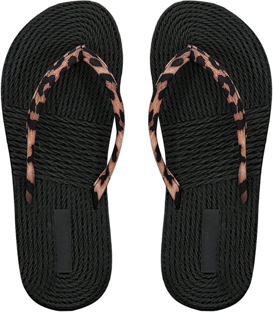 GORGLITTER Women's Leopard Thong Sandals Cheetah Flip Flops Comfortable Foam Summer Beach Slides Slipper