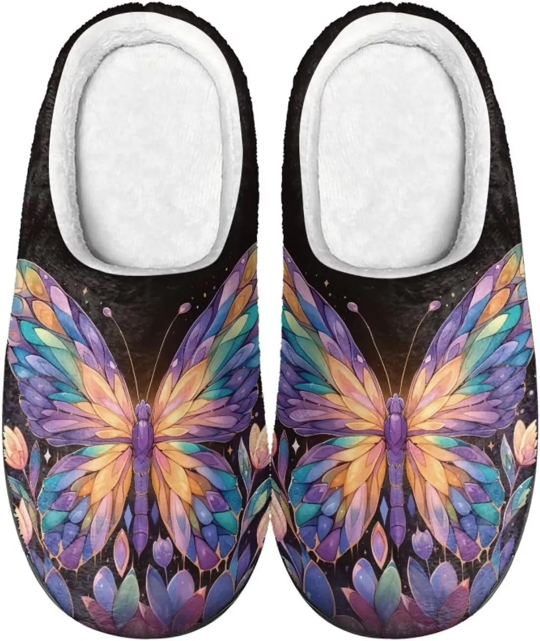 Gothic Skull Unisex Adults Comfortable Spa House Slippers Tiger Comfort Fuzzy Shoes Winter Indoor Slipper