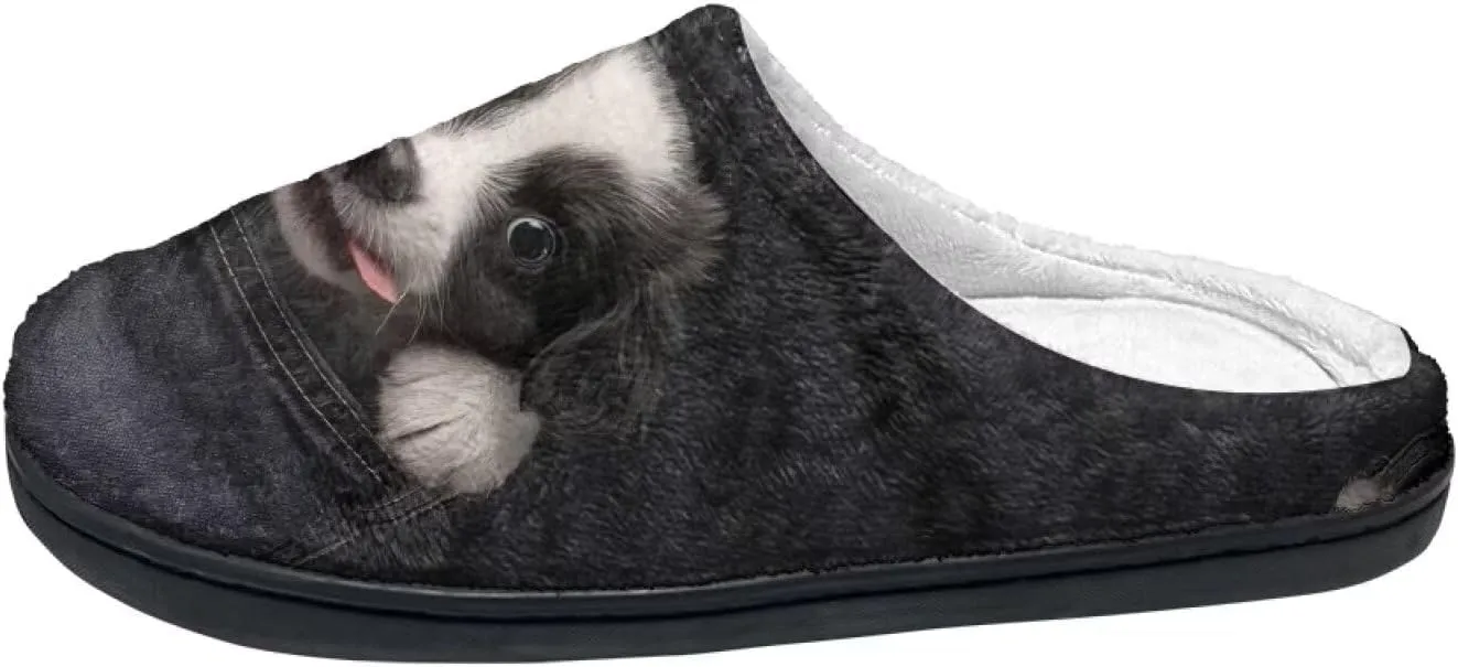 Gothic Skull Unisex Adults Comfortable Spa House Slippers Tiger Comfort Fuzzy Shoes Winter Indoor Slipper