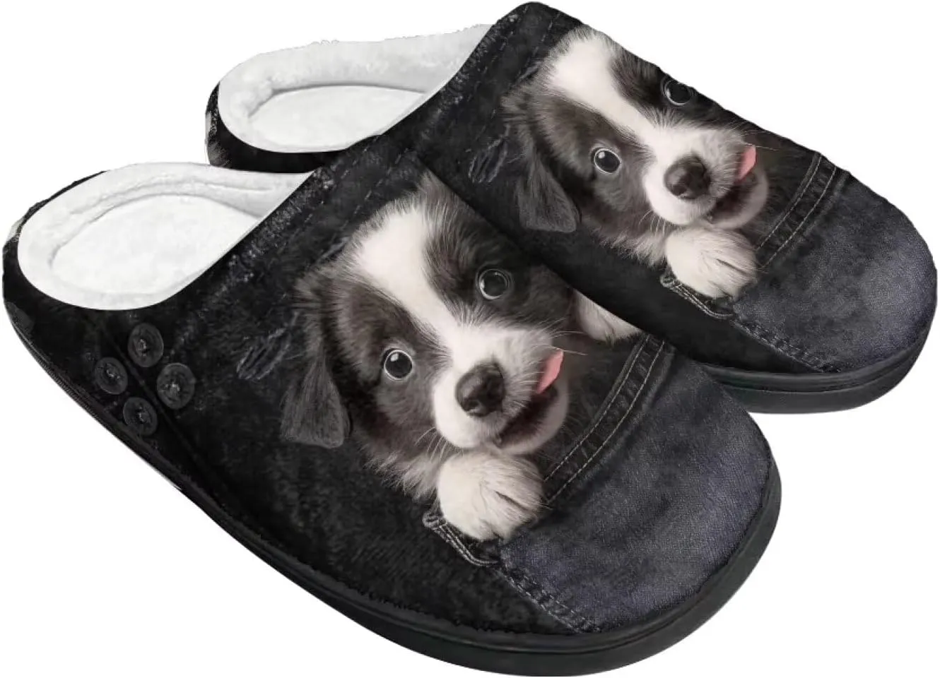 Gothic Skull Unisex Adults Comfortable Spa House Slippers Tiger Comfort Fuzzy Shoes Winter Indoor Slipper