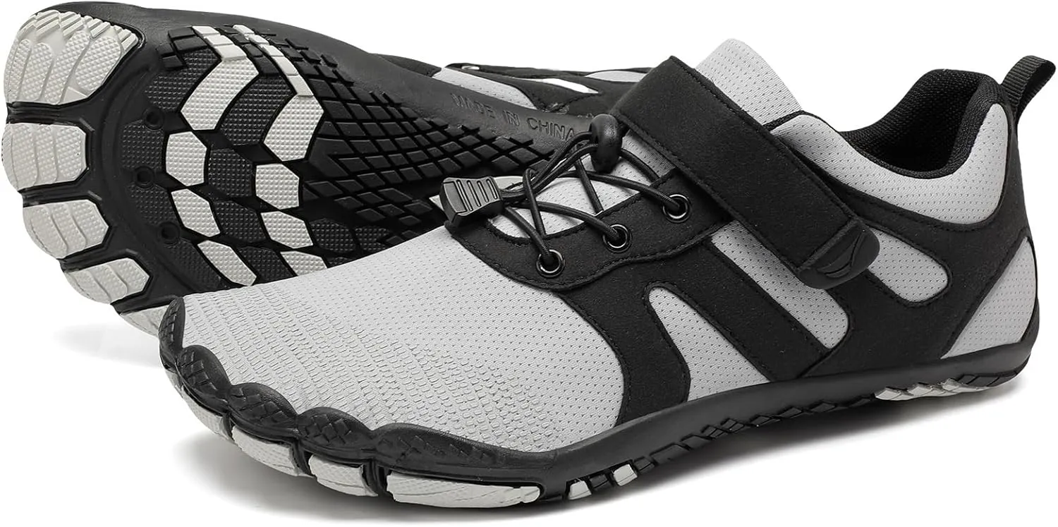 Grand Attack Barefoot Shoes Men Wide Toe Box Zero Drop Men's Trail Running Cross-Trainer Wrestling Boxing Weightlifting Walking Shoes