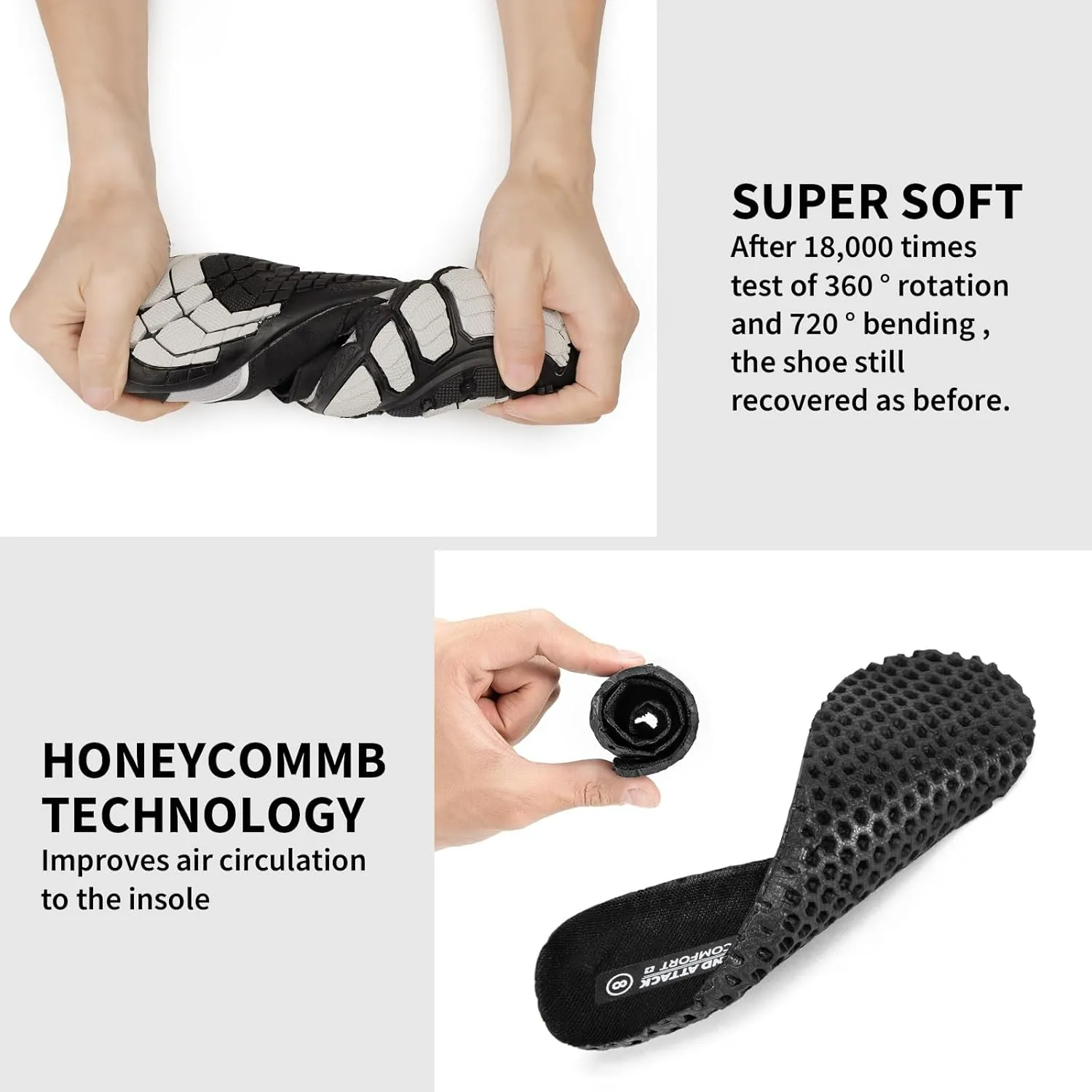 Grand Attack Barefoot Shoes Men Wide Toe Box Zero Drop Men's Trail Running Cross-Trainer Wrestling Boxing Weightlifting Walking Shoes
