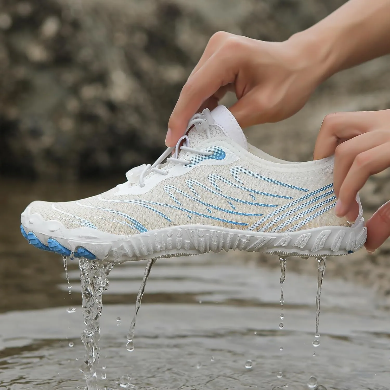 Grounded Footwear, Grounding Shoes with Copper for Women Men, Quick Dry Hiking Sneakers, Breathable Soft Trail Running Shoes for Both Genders