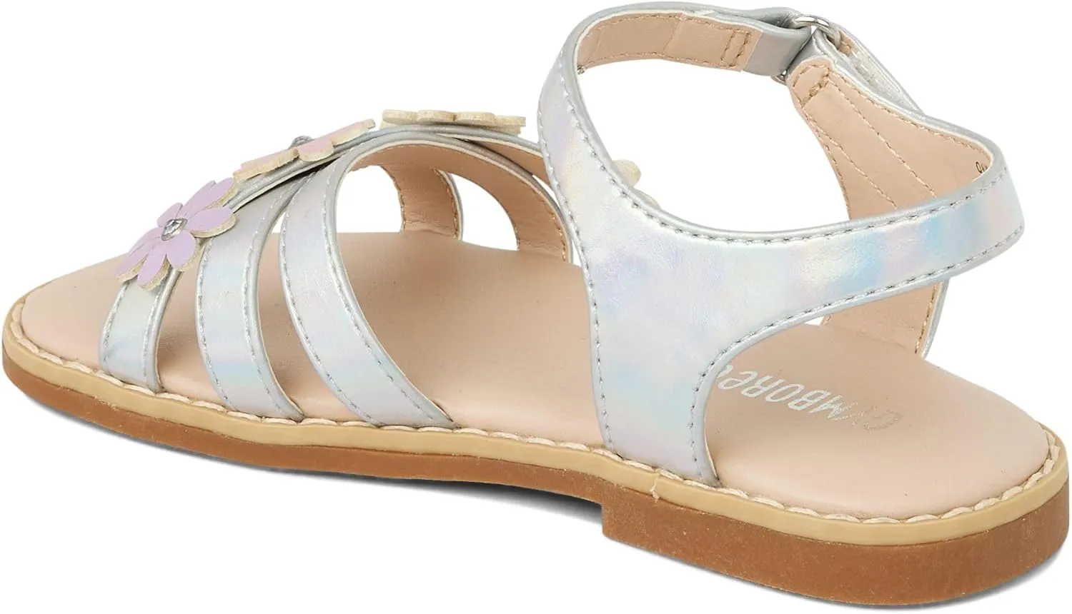 Gymboree Girl's Toddler Flat Sandal with Adjustable Ankle Strap