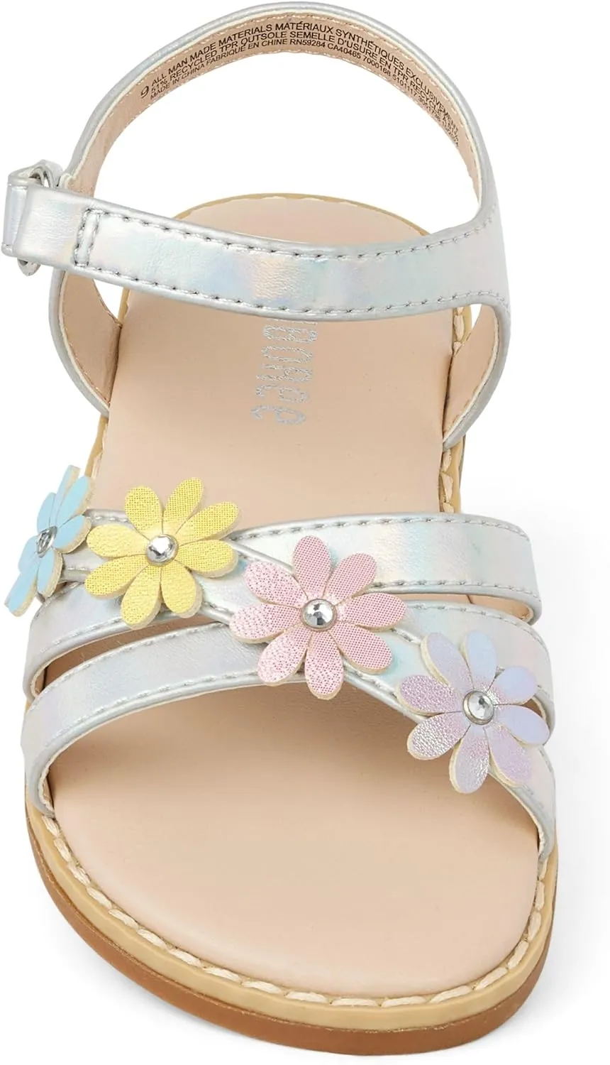 Gymboree Girl's Toddler Flat Sandal with Adjustable Ankle Strap
