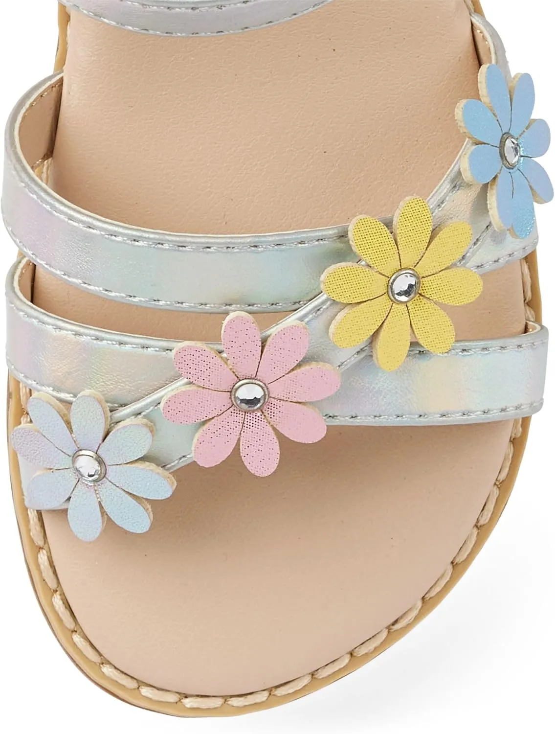 Gymboree Girl's Toddler Flat Sandal with Adjustable Ankle Strap
