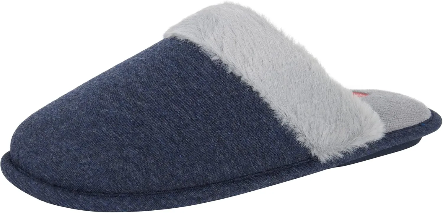 Hanes womens Comfort Cotton on Scuff With Memory Foam and Anti-skid Sole Slipper