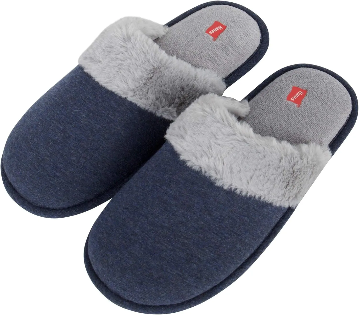 Hanes womens Comfort Cotton on Scuff With Memory Foam and Anti-skid Sole Slipper