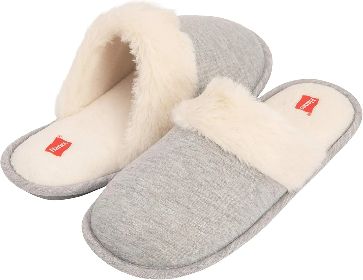 Hanes womens Comfort Cotton on Scuff With Memory Foam and Anti-skid Sole Slipper
