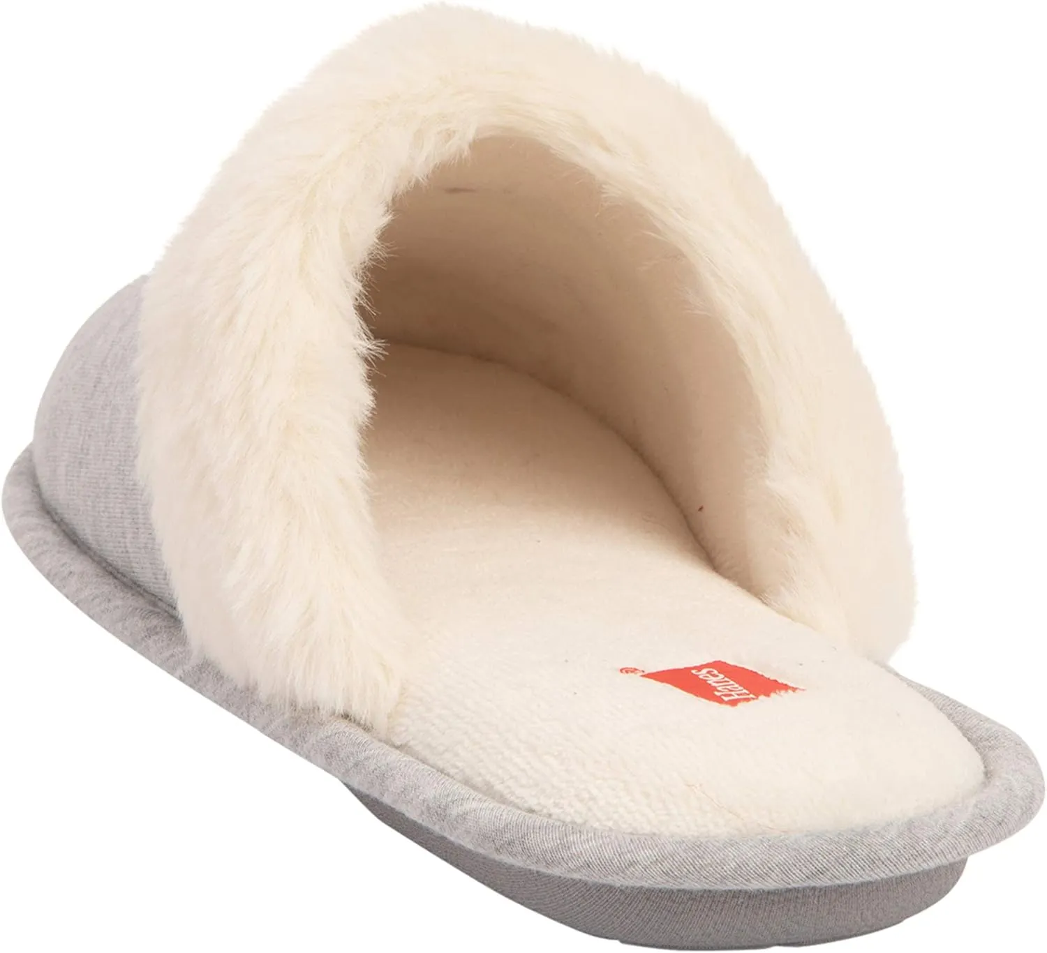 Hanes womens Comfort Cotton on Scuff With Memory Foam and Anti-skid Sole Slipper