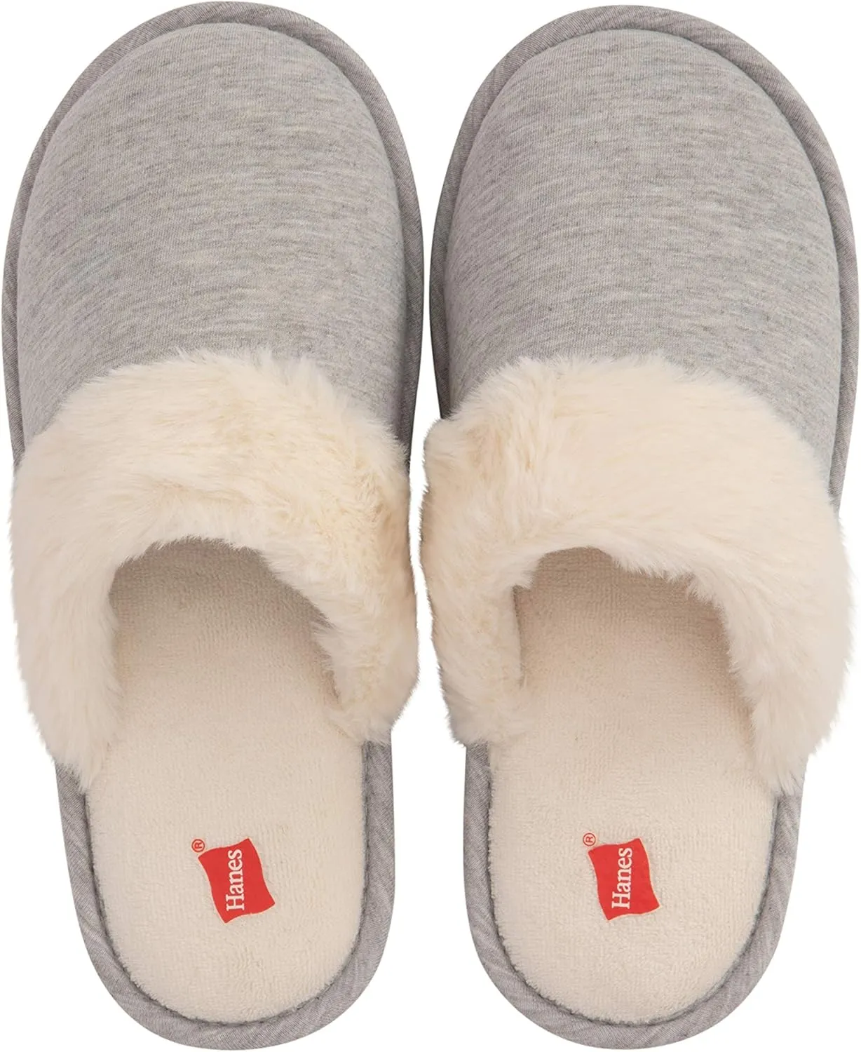 Hanes womens Comfort Cotton on Scuff With Memory Foam and Anti-skid Sole Slipper
