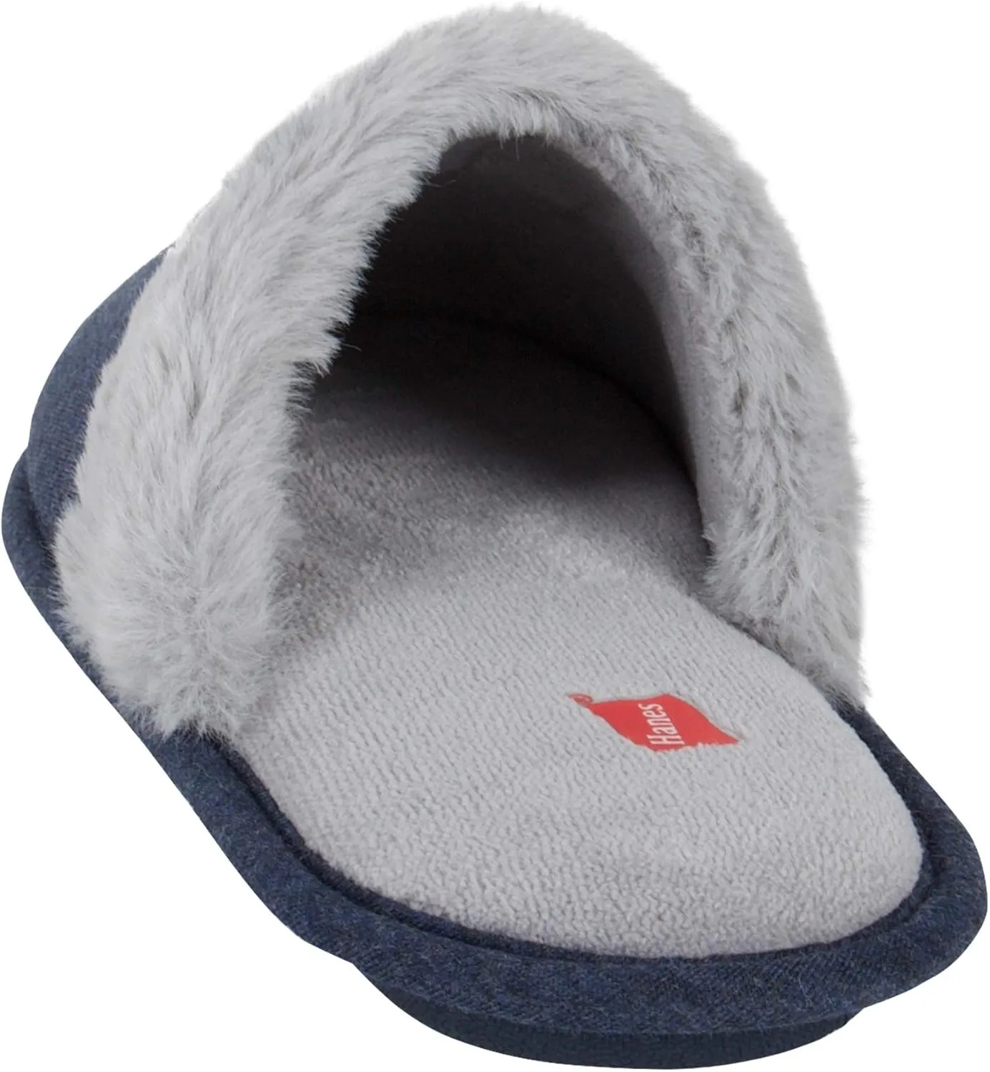 Hanes womens Comfort Cotton on Scuff With Memory Foam and Anti-skid Sole Slipper