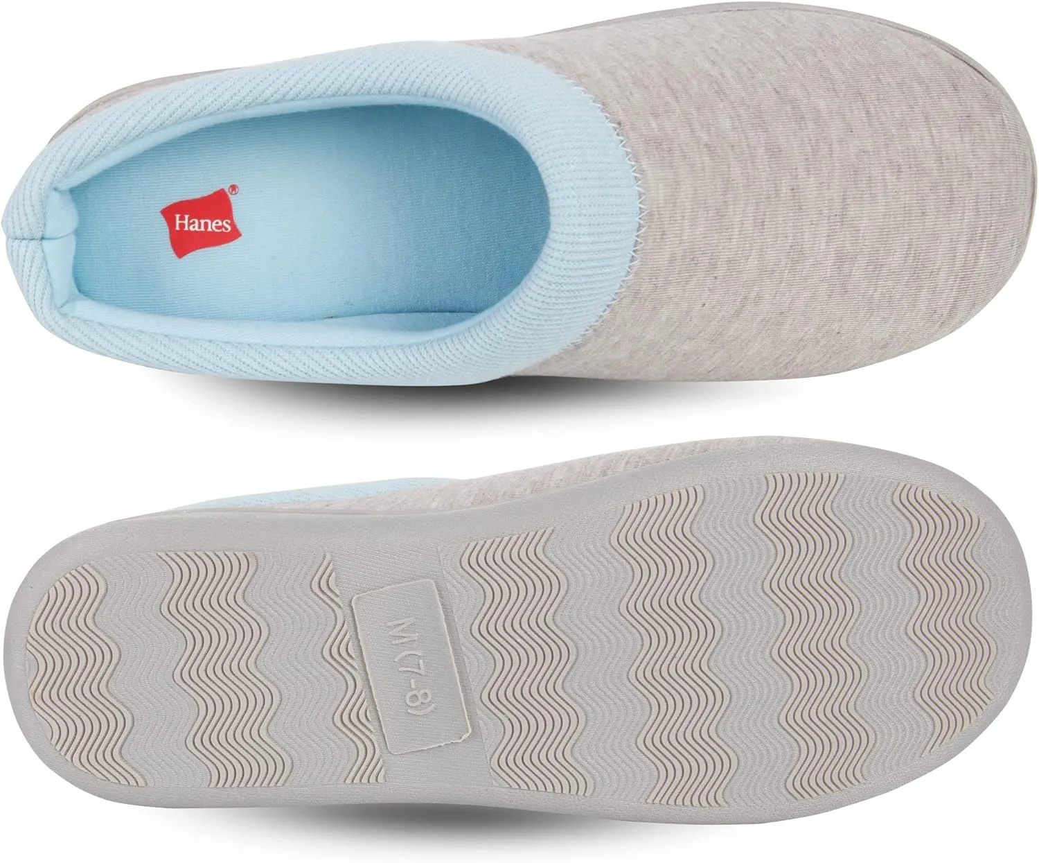 Hanes Women's Soft Waffle Knit Clog Slippers with Indoor/Outdoor Sole